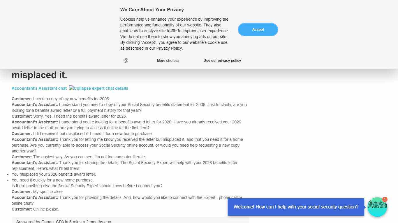 How to Request a Replacement 2026 Benefits Award Letter - FAQ